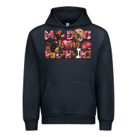 Navy my dog is my valentine Urban Hoodie - FaDigitalArtStudio