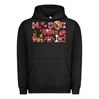 Pigment Black my dog is my valentine Urban Hoodie - FaDigitalArtStudio