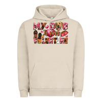 Pigment French Oak my dog is my valentine Urban Hoodie - FaDigitalArtStudio