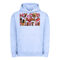 Pigment Grape Ice my dog is my valentine Urban Hoodie - FaDigitalArtStudio