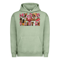 Pigment Oil Green my dog is my valentine Urban Hoodie - FaDigitalArtStudio