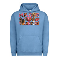 Pigment Pebble Blue my dog is my valentine Urban Hoodie - FaDigitalArtStudio