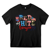 Black Red whıte boujee Heavy Core Tee - AdoDesignShop
