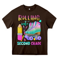 Chocolate Brown rolling into second grade Heavy Core Tee - BundleAndBundleShop