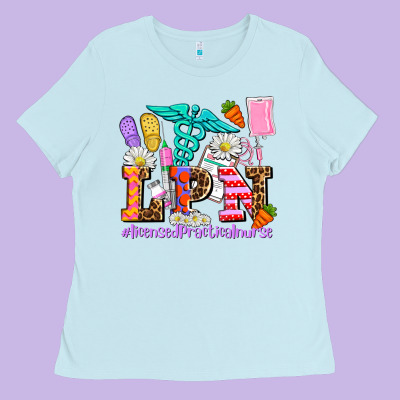 Easter Lpn Licensed Practical Nurse Ladies Tee Designed By Adodesignshop