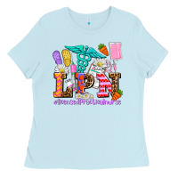 Baby Blue easter lpn licensed practical nurse Ladies Tee - AdoDesignShop