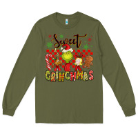 Army Green grinchmas Long Sleeve Tee - MaliasSmallBusiness