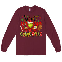 Burgundy grinchmas Long Sleeve Tee - MaliasSmallBusiness