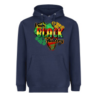 Navy i am black history Heavyweight Hoodie - CowGirlArtShop