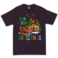 Plum small town christmas church western truck Premium Tee - AdoDesignShop