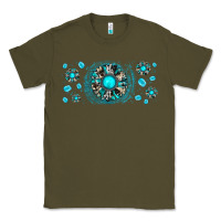 Army Green turquoise gemstone sunflower Classic Tee - JahusDesignShop