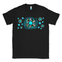 Black turquoise gemstone sunflower Classic Tee - JahusDesignShop
