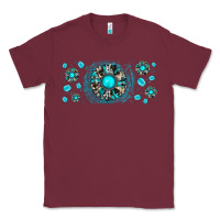 Burgundy turquoise gemstone sunflower Classic Tee - JahusDesignShop