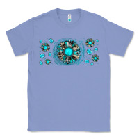 Colony Blue turquoise gemstone sunflower Classic Tee - JahusDesignShop