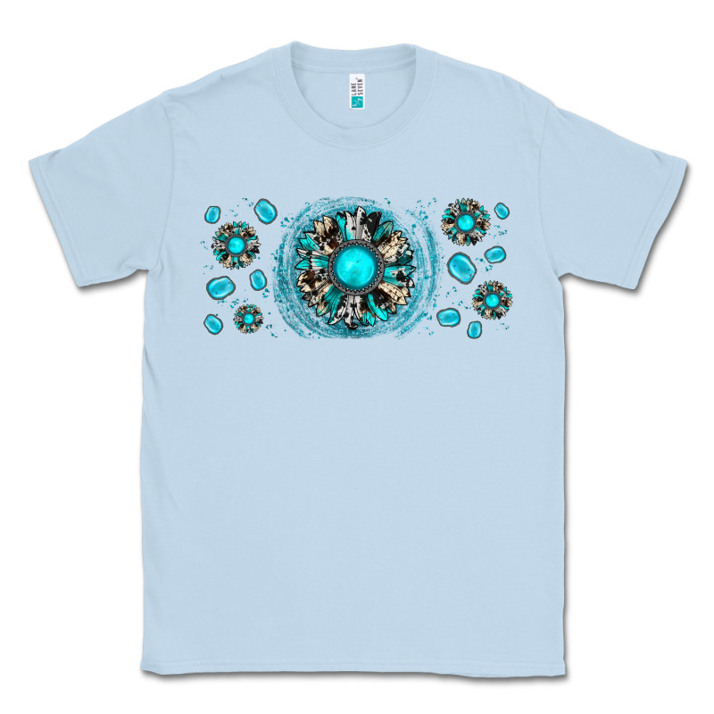 Turquoise Gemstone Sunflower Classic Tee by JahusDesignShop | Teevron