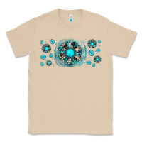 Mushroom turquoise gemstone sunflower Classic Tee - JahusDesignShop