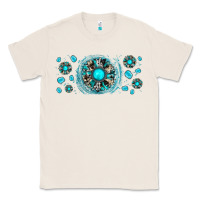 Natural turquoise gemstone sunflower Classic Tee - JahusDesignShop