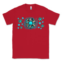 Red turquoise gemstone sunflower Classic Tee - JahusDesignShop