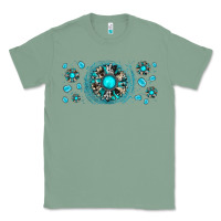 Sage turquoise gemstone sunflower Classic Tee - JahusDesignShop