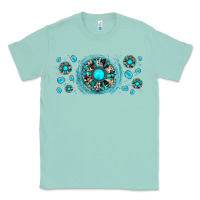 Seafoam turquoise gemstone sunflower Classic Tee - JahusDesignShop