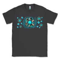 Smoke turquoise gemstone sunflower Classic Tee - JahusDesignShop