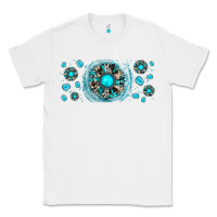 White turquoise gemstone sunflower Classic Tee - JahusDesignShop