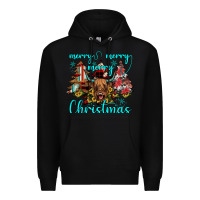 Black merry christmas Premium Hoodie - JahusDesignShop