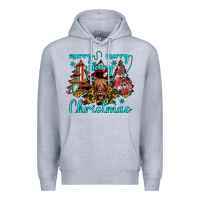 Heather Grey merry christmas Premium Hoodie - JahusDesignShop