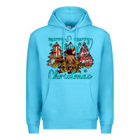 Ocean Blue merry christmas Premium Hoodie - JahusDesignShop