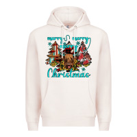 Pale Pink merry christmas Premium Hoodie - JahusDesignShop
