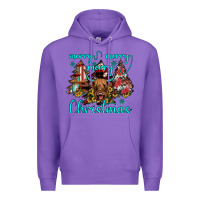 Purple merry christmas Premium Hoodie - JahusDesignShop