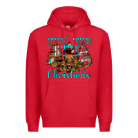 Red merry christmas Premium Hoodie - JahusDesignShop