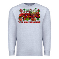 Heather Grey tis the season christmas truck Premium Sweatshirt - CowGirlArtShop