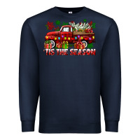 Navy tis the season christmas truck Premium Sweatshirt - CowGirlArtShop