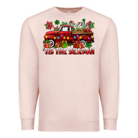 Pale Pink tis the season christmas truck Premium Sweatshirt - CowGirlArtShop