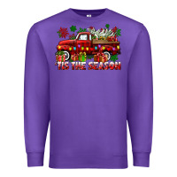 Purple tis the season christmas truck Premium Sweatshirt - CowGirlArtShop