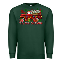 Sports Green tis the season christmas truck Premium Sweatshirt - CowGirlArtShop
