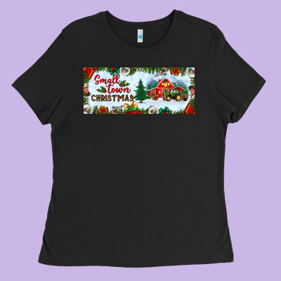 Small Town Christmas Ladies Tee Designed By Bundleandbundleshop
