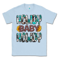 Dusty Blue western howdy baby howdy Classic Tee - NancyCooperArtShop