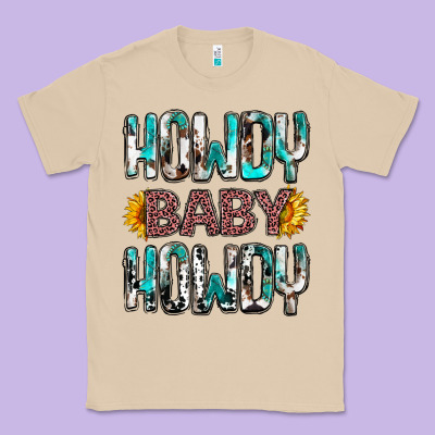 Western Howdy Baby Howdy Classic Tee Designed By Nancycooperartshop