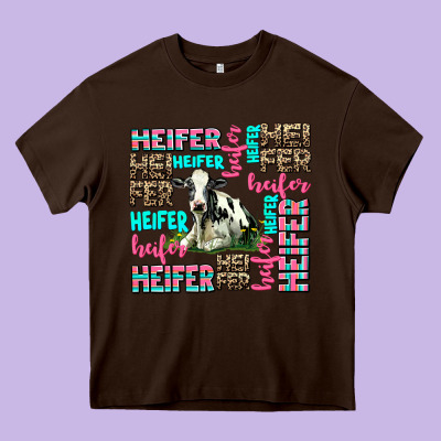 Heifer Heavy Core Tee Designed By Adodesignshop