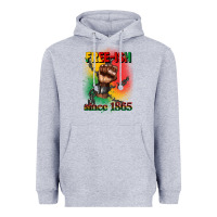 Heather Grey free ish since 1865 juneteenth Heavyweight Hoodie - CowGirlArtShop