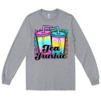Heather Grey tea junkie Long Sleeve Tee - JahusDesignShop