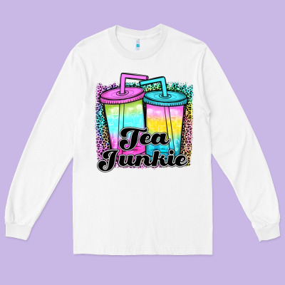 Tea Junkie Long Sleeve Tee Designed By Jahusdesignshop