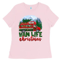 Bubblegum Pink van life christmas Ladies Tee - BundleAndBundleShop
