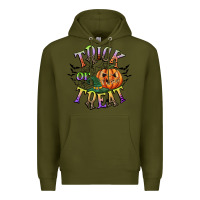Army Green trick or treat Premium Hoodie - CowGirlArtShop