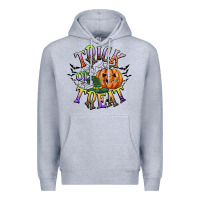 Heather Grey trick or treat Premium Hoodie - CowGirlArtShop