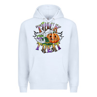 White trick or treat Premium Hoodie - CowGirlArtShop