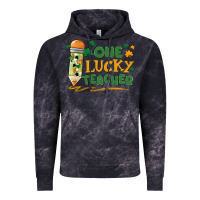Cloud Black one lucky teacher Vintage Hoodie - MaliasSmallBusiness