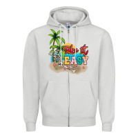 Dove Grey take it easy Zipper Hoodie - NancyCooperArtShop